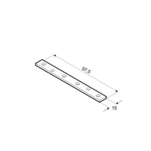 50x Flachverbinder 98x15mm verzinkt Holzverbinder Lochplatten Lochbleche,Domax,4453, 0685293813744