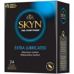 24 Stück Kondome SKYN Extra Lube Extra Feucht Latexfrei Gefühlsecht 53mm Breite