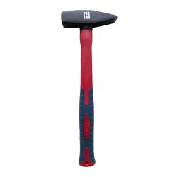 Schlosserhammer mit Fiberglass Stiel und rutschfester Griff, Hammer 500g