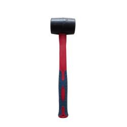 Gummihammer mit Fiberglass Stiel und rutschfester Griff, Hammer 220g